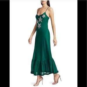 NWT Rixo Odelia Sequin Star Silk Slip Dress XS